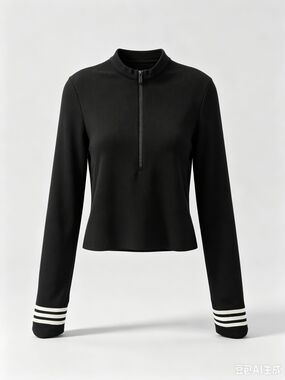 Y-3 by Yohji Yamamoto black long‑sleeve top